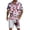 White, variant on Men's 2 Piece Summer 4th of July Outfits Button Down Short Sleeve Shirt and Shorts Textured Summer Set