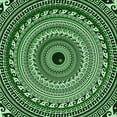 thumbnail image 1 of Ahgly Company Indoor Square Patterned Pastel Green Area Rugs, 4' Square, 1 of 6