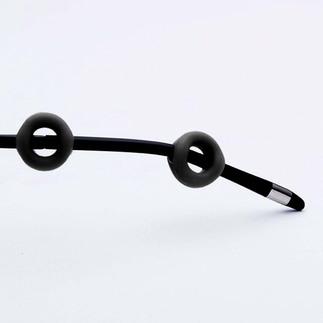 2 empuñaduras para gafas, para la oreja, antideslizantes, Clips redondos para las orejas, cómodas para gafas de sol, gafas deportivas, gafas Negro Macarena Apretones del oído