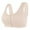 Beige, variant on Diufon Wide Strap Comfortable Bra for Women Everyday Front Closure Full Coverage Support Push Up V Neck Bra