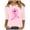 Pink, variant on Alkepwun Womens Breast Cancer Awareness T Shirts Sunflower Pink Ribbon Graphic Tees Cancer Survivor 3/4 Sleeve Tee Tops