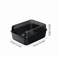 thumbnail image 3 of Cats Litter Box, Semi-Enclosed Boxs with High Sides Low Entry Boxes with Sifting Scoop Anti-Splashing Pan for Indoor Cats 16.14x12.2x7.87in, 3 of 6
