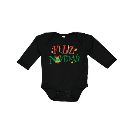 

Inktastic Feliz Navidad Christmas Gift Baby Boy or Baby Girl Long Sleeve Bodysuit