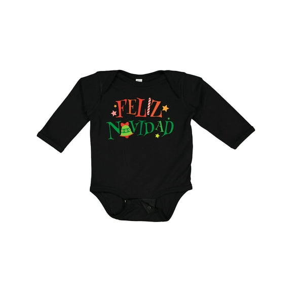 Inktastic Feliz Navidad Christmas Boys or Girls Long Sleeve Baby Bodysuit