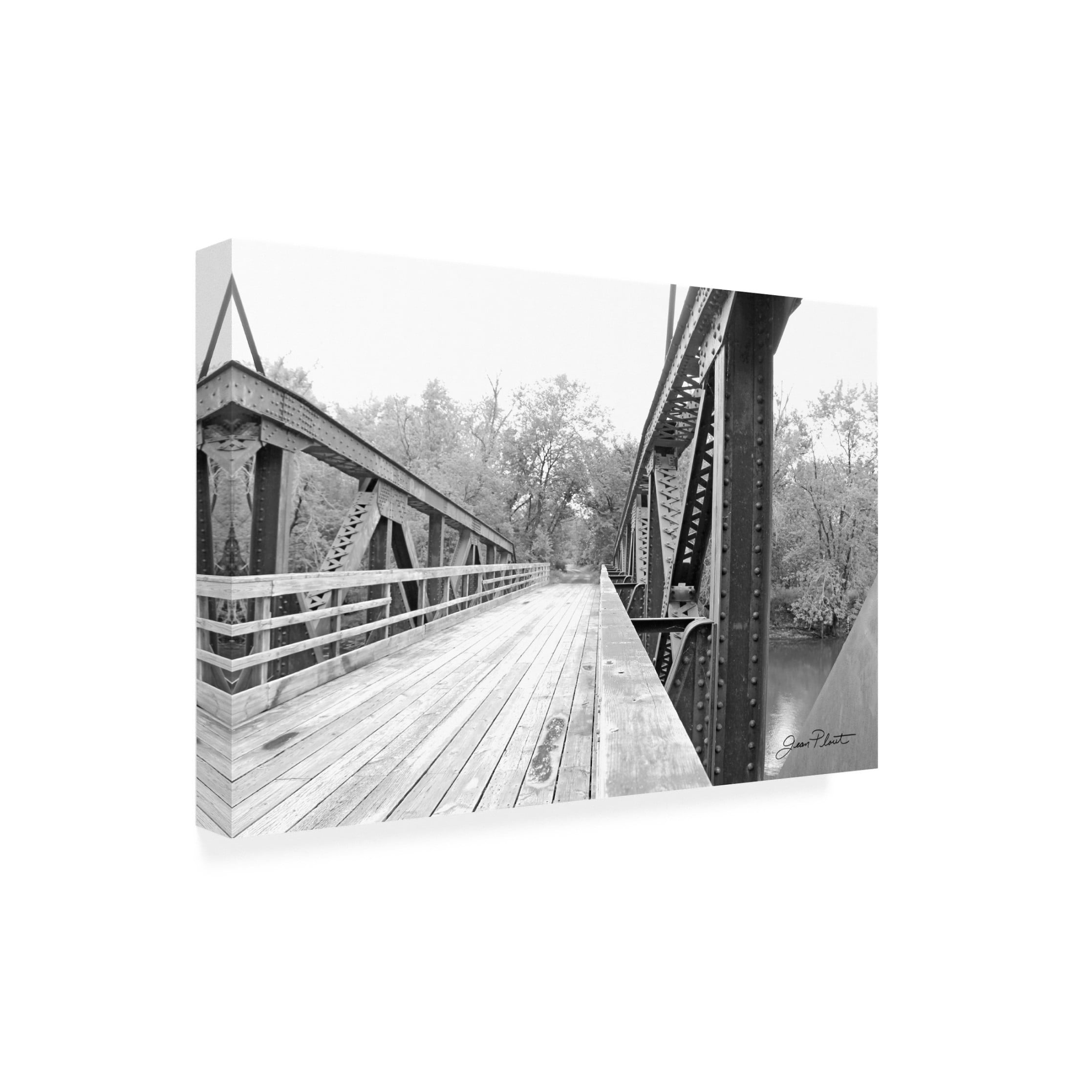 Canvas Wall Art - Jean Plout 'Old Bridge B' Wall Art for Living Room, Bedroom, or Office Décor by Trademark Fine Art - 32 x 22 Inches