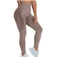 thumbnail image 2 of Hrsba Leggings For Women Solid Color Striped High Waisted Stretch Yoga Pants For Running Workout Gym and Daily Casual Wear, 2 of 5