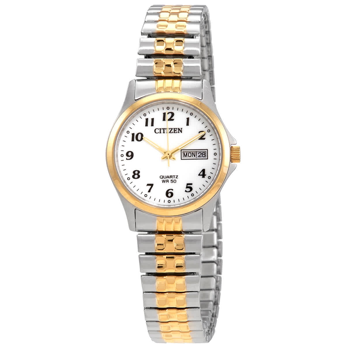 Citizen Women\'s Watch FE2104-50A Eco Drive Diamond Accent Dial Two Tone Steel Corso - Ladies Eco-Drive Steel FE2104-50A Contemporary Watch  main image 2