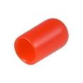 thumbnail image 1 of Unique Bargains 20 Pcs Embouts Ronds en Vinyle Rouge 7mm Protecteurs de Filetage en Caoutchouc, 1 of 1