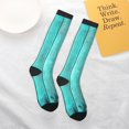 thumbnail image 4 of Daiia Sports Socks Turquoise Wooden2 Printed Novelty Crew Socks for Men Women Knee High Socks Cotton Socks Soft & Breathable Support Unisex Socks, 4 of 9