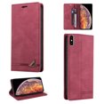 thumbnail image 1 of Allytech iPhone X Case, iPhone XS Case, Shockproof PU Leather Kickstand Wallet Card RFID Blocking Magnetic Folio Holder, Book Style Anti-Scratch Phone Case Red, 1 of 14