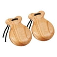 thumbnail image 4 of Bunblic 2 Pieces Spanish Castanets Flamenco Castanets Musical Learning Toys Hand Percussion Instruments for Classical Music Gathering wood color, 4 of 8