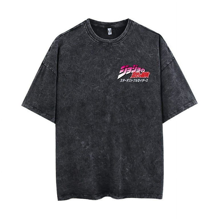 THNCLZX vintage Kujo Jotaro cotton T-shirt anime street hip