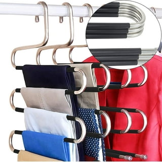 3 Pack Pants-Hangers-Space-Saving,6 Tier-Closet-Organizers-and-Storage  Skirt Hangers with Clips,Clothes- Jeans Scarf Hangers,College-Dorm-Room-Essentials  Décor, Stainless Steel - Yahoo Shopping