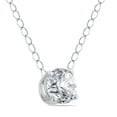thumbnail image 2 of SZUL Women's 1/2 Carat Floating Round Diamond Solitaire Necklace in 14K White Gold (J-K-L, I2-I3), 2 of 6