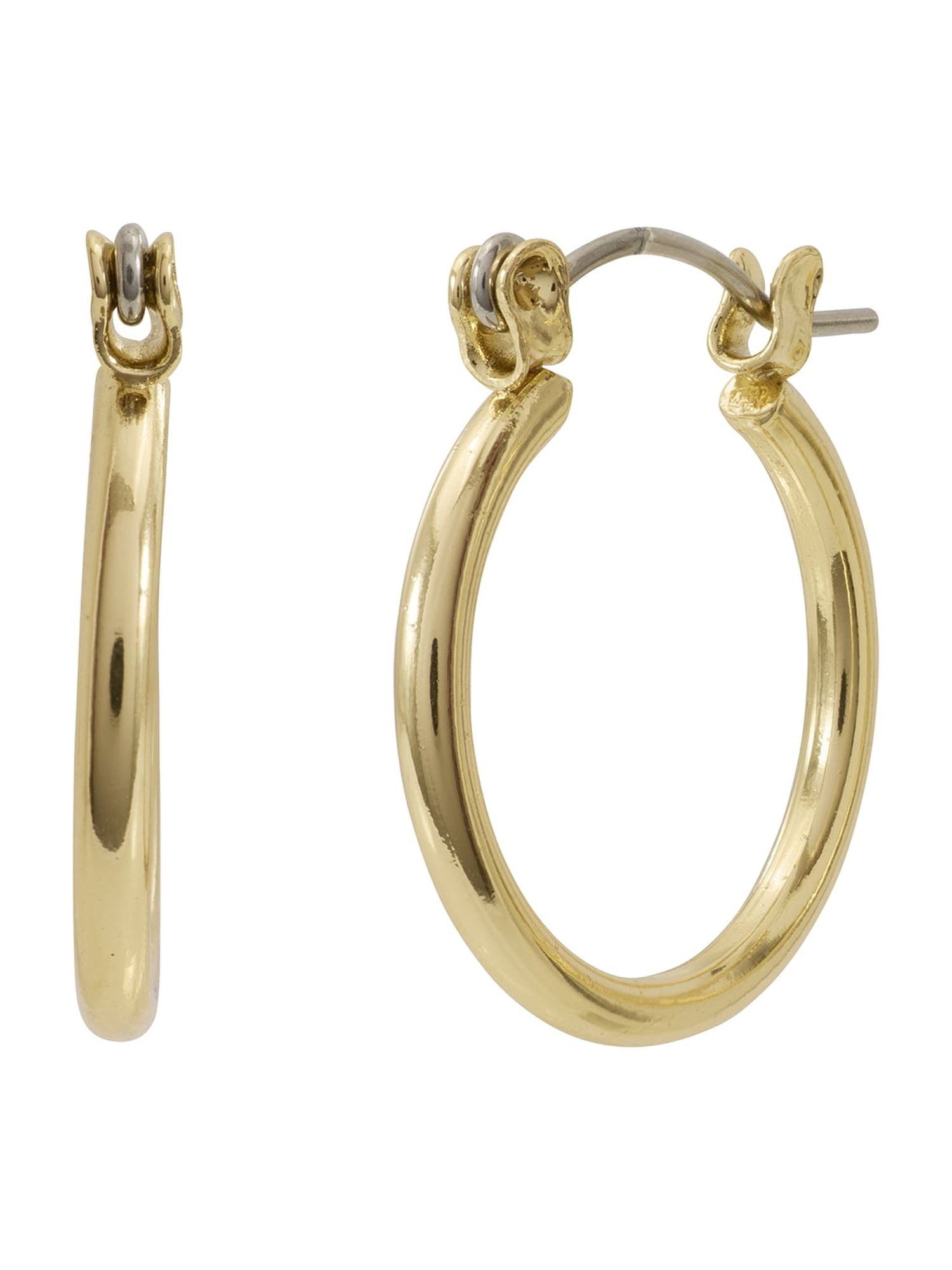 Madden NYC Women's Gold Tone Western Mixed Swag Chain & Hoop 3-Piece Earring Set