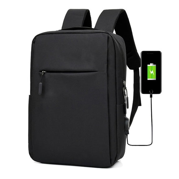 Bopika Laptop Backpack with USB Charging Port for Travel, Business, and Casual Use, Black, 14 inch