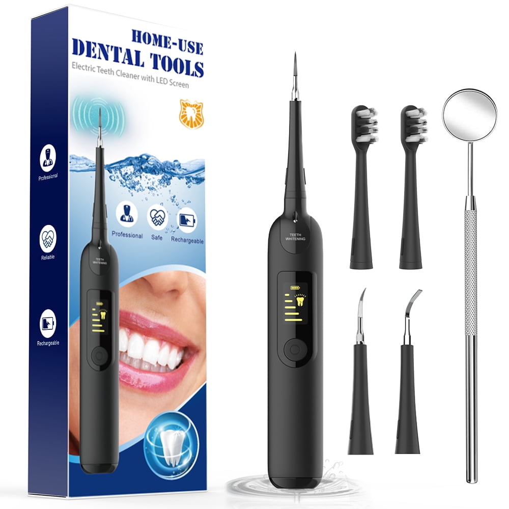 Electric Sonic Dental Calculus Plaque Remover Tools Kit, Tooth Scraper