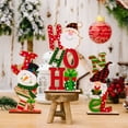 thumbnail image 4 of Lohuatrd Christmas Desktop Wood Decoration Santa Claus Snowman Gnome Colorful Letter Reusable Solid Wooden Holiday Table Ornament Party Supplies Gift, 4 of 8