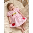 thumbnail image 5 of Kids Girls Back to School Dress Apple Pencil School Bus Embroidery Doll Collar Short Sleeve Dress Toddler Summer Casual Dress, 5 of 10