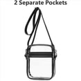 thumbnail image 5 of 2X Bolso Transparente Aprobado por el Estadio, Monedero Transparente con Correa Ajustable para el Hombro para Deportes Al Aire Libre, Negro, 5 of 5