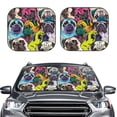 thumbnail image 2 of Saiise Colorful Pug for Foldable Car Sun Shades (2-Pack) Offer Sun Protection with an Easy-fold Design for Convenient Windshield Shading-Large, 2 of 6
