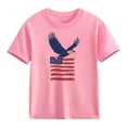 thumbnail image 5 of Afuyipoi Independence Day Kids T-Shirt July 5th Patriotic Graphic Tee Summer Shirt Print Youth Holiday Celebration Apparel Pink Size 9-10 Years, 5 of 6