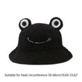 thumbnail image 3 of Winter Bucket Hat Polyester Plush Fisherman Caps For Women Men Keep Warm Cute Cartoon For Frog Style Trendy Accessories Green, 3 of 5