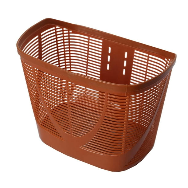 Cesta delantera para bicicleta, diseño vintage, cesta desmontable tejida a mano, cesta para bicicleta Marrón