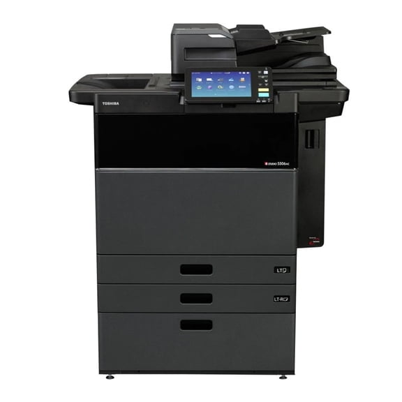 Toshiba E-Studio 6506AC Color A3 Laser Multi-Function Copier 65 ppm, Print/Copy/Scan, Auto Duplex, Network, 4GB Memory, 320 GB HDD, 1.75 GHz Dual Core, 2 Trays with Stand