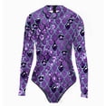 thumbnail image 4 of Women Mermaid One Piece Swimsuit Long Sleeve Rash Guard Bathing Suit UPF 50+, 4 of 4