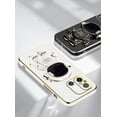 thumbnail image 2 of Compatible with Xiaomi Redmi 12C Case for Women Men, Ultra Soft Xiaomi Redmi 12C Phone Case with Stand Silicone TPU Plating Cute Astronaut Pattern Cases Cover (White), 2 of 14
