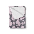 thumbnail image 2 of Floral Soft Flannel Fleece Blanket, Multi Petal Pinkish Chrysanthemum Flowers Hand-drawn Vintage Pattern, Cozy Plush for Indoor and Outdoor Use, 60" x 80", Baby Pink Grey and White, by Ambesonne, 2 of 6