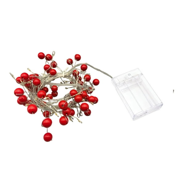 Cinvoph Christmas Lights Decorations Berry Shaped Lights String, 71" LED Lights Covered Light Bulb for Xmas Tree Wedding Holiday Outside Yard Garden Decor Battery Powered
