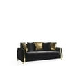 thumbnail image 4 of Lust Modern Style 2PC Living Room Set Made with Wood in Black, 4 of 18
