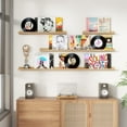 thumbnail image 2 of Picture Ledge Shelf, Floating Shelves Set of 2, 36 Inches Nursery Book Shelves for Toys Storage, Kids Bookshelf Wall Mounted for Living Room Bedroom Decor Books Photo Frames, Natural Oak, 2 of 14