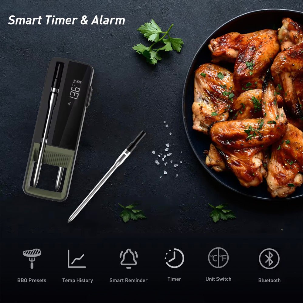 Wireless Long Range Dual Probe Meat Thermometer
