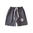 thumbnail image 2 of Tdoqot Toddler Boys Active Shorts- Summer Cotton Cute Print Soft Casual Shorts Dark Gray Size 3T, 2 of 5