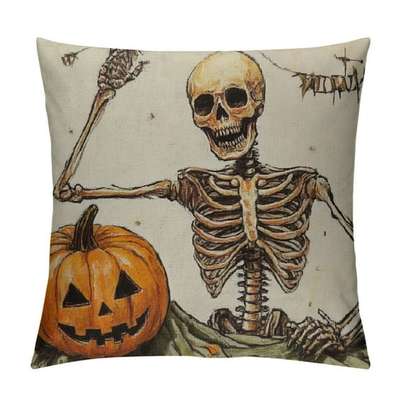 Patifu Nightmare Before Christmas  Square Throw Pillow Case Decorative Cushion Cover Pillowcover for Halloween Throw Pillow Covers 18x18in