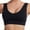 Black, variant on Joau Women's Mesh Sports Bra - Breathable Removable Padded Wirefree Seamless Workout Yoga Bra Fitness Crop Tank Top with Built in Shelf Bra
