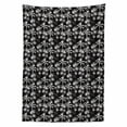 thumbnail image 2 of Tropical Tablecloth, Monochrome Repeating Sketchy Pattern with Exotic Palm Tree Silhouettes, Rectangle Satin Table Cover for Dining Room and Kitchen, 52" X 70", Charcoal Grey White, by Ambesonne, 2 of 2