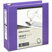 Office Depot Brand Heavy-Duty D-Ring View Binder, 3" Rings, 54% Recycled, Purple