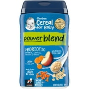 Gerber Cereal 3rd Foods Probiotic Lentil Carrot Apple Oatmeal Baby Cereal, 8 oz Canister