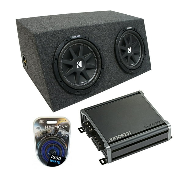 Universal Car Stereo Hatchback Sealed Dual 10" Kicker Comp C10 Sub Box CXA800.1