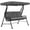 Light Grey, variant on Outsunny Outdoor 3-person Metal Porch Swing Chair with Canopy Wine Red