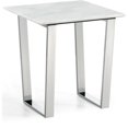 thumbnail image 1 of Meridian Furniture Table d'Appoint Contemporaine en Pierre Chromée, 1 of 6