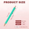 thumbnail image 2 of Uxcell 2Pcs Fancy Pens for Women, Medium Point 1.0mm Black Ink Glitter Ballpoint Pen Metal Retractable Journaling Ballpoint for Christmas Gifts Office Journaling, Blue Green, 2 of 6