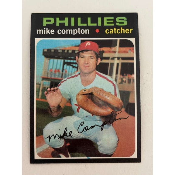 1971 Topps Mike Compton #77 Philadelphia Phillies Baseball Card Philadelphia Phillies MLB Baseball Trading Card
