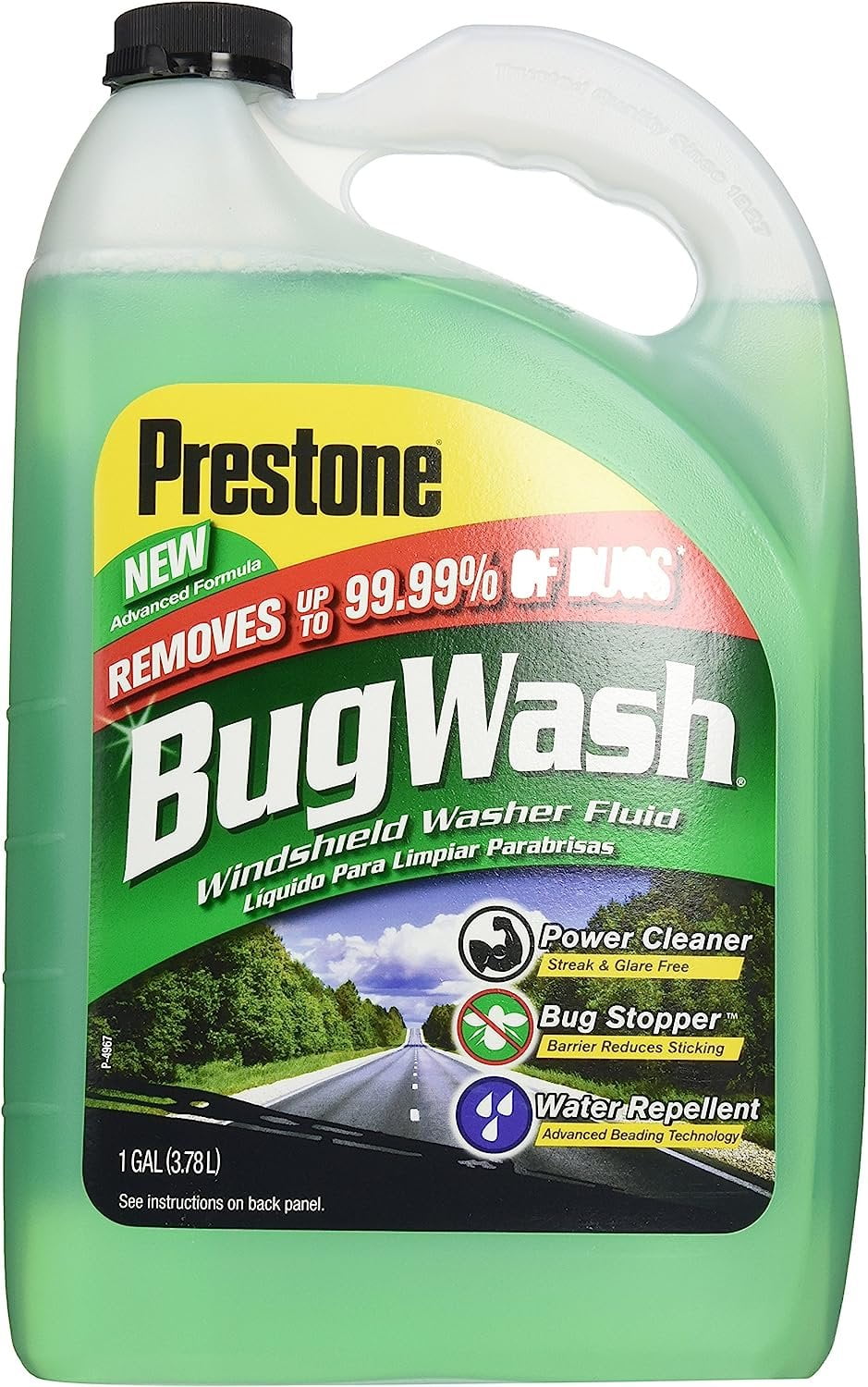 Prestone AS657 Bug Washer/Windshield Washer Fluid, 1Gal. Quantity 6