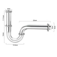 thumbnail image 1 of Stainless Steel 1/4'' x 32mm Waste Drain Valve Siphon Syphon for Faucet Sink, 1 of 9