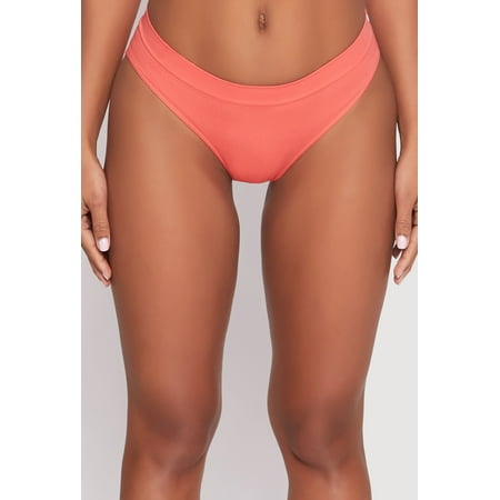Womens Seamless Ribbed Knit Bikini Panty